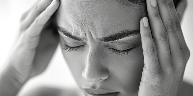 7 Highly Effective Ways to Relieve Tension Headaches Naturally - vecteezy a woman with her hands on her head looking sad concept of 49371778 1