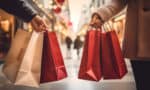 couple holiday shopping with foot and ankle pain