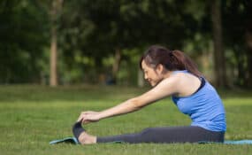 woman doing cool down exercises