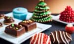 a plate of desserts on a table