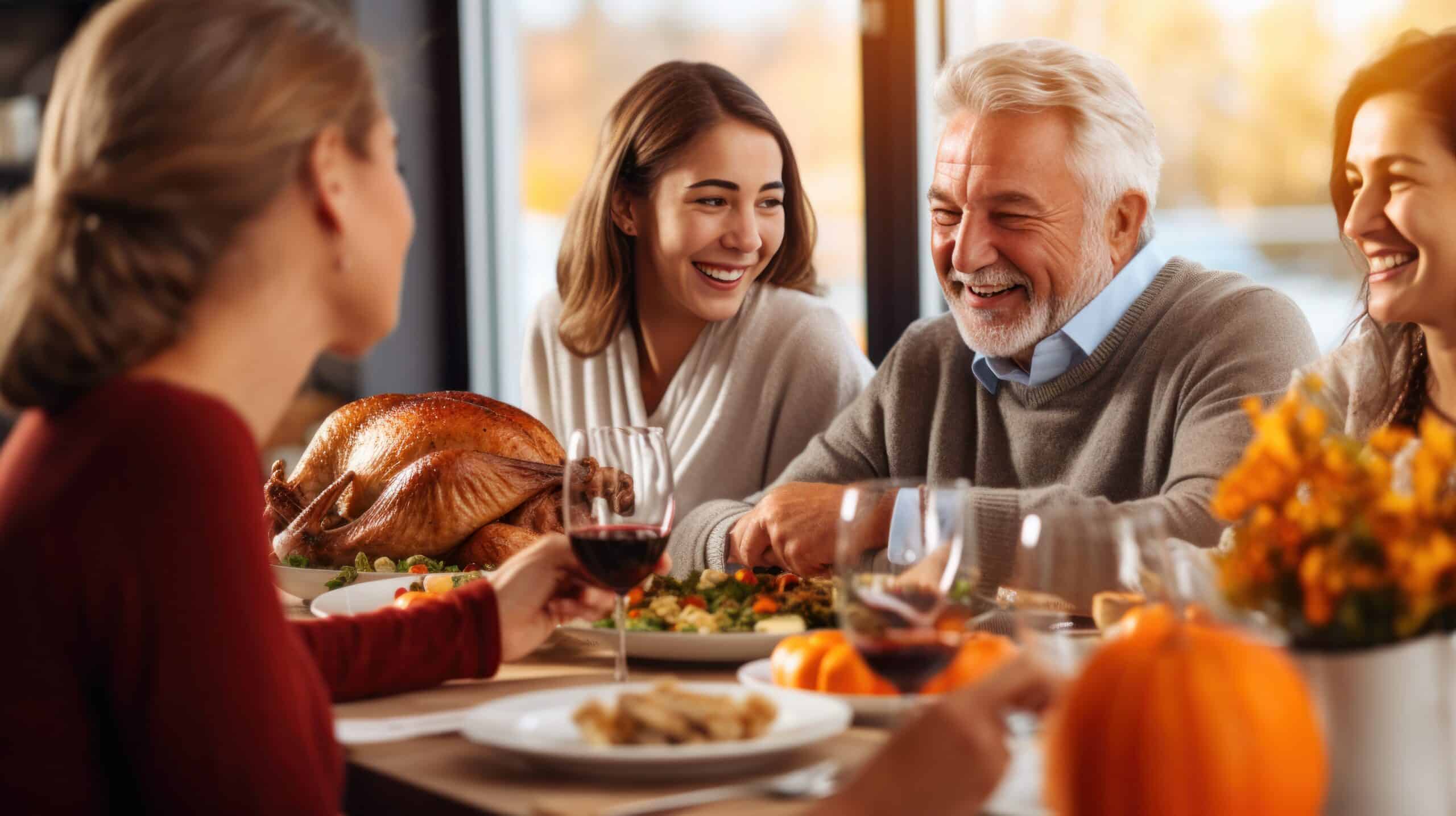 busting holiday season stress family around the table