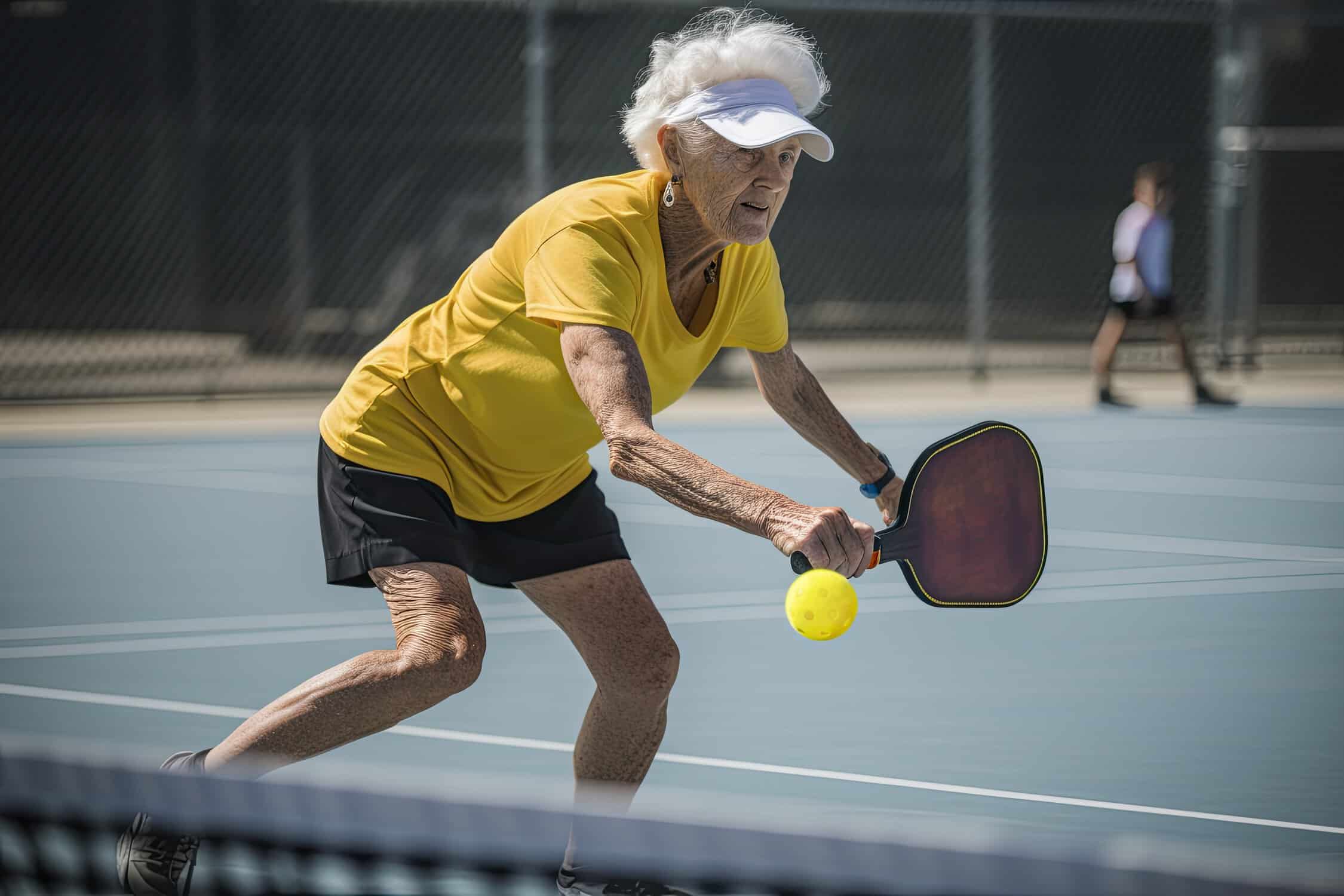 Pickleball Shoulder Pain After 45: Why It Happens and How to Fix It - vecteezy photo of an old lady holding a pickleball racquet on a 22952204 scaled